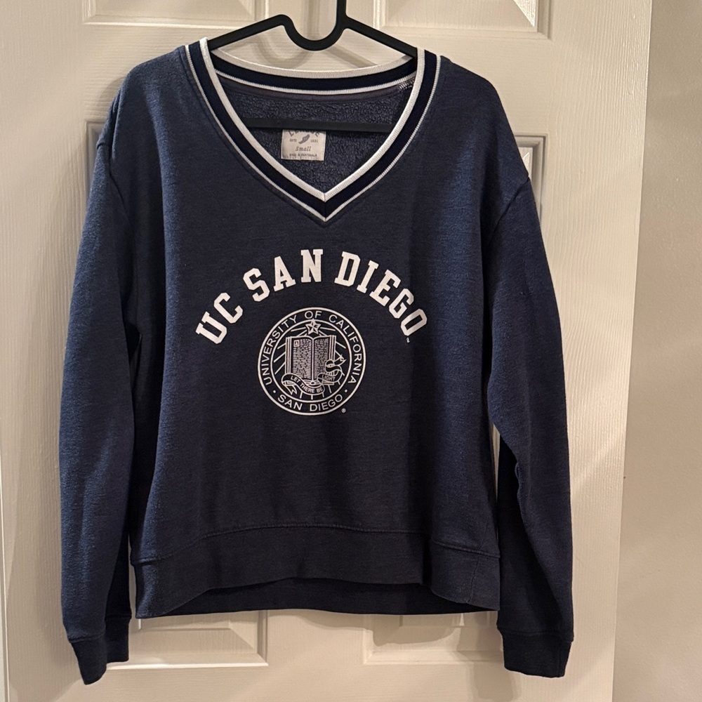 League UC San Diego Navy V-Neck Sweater